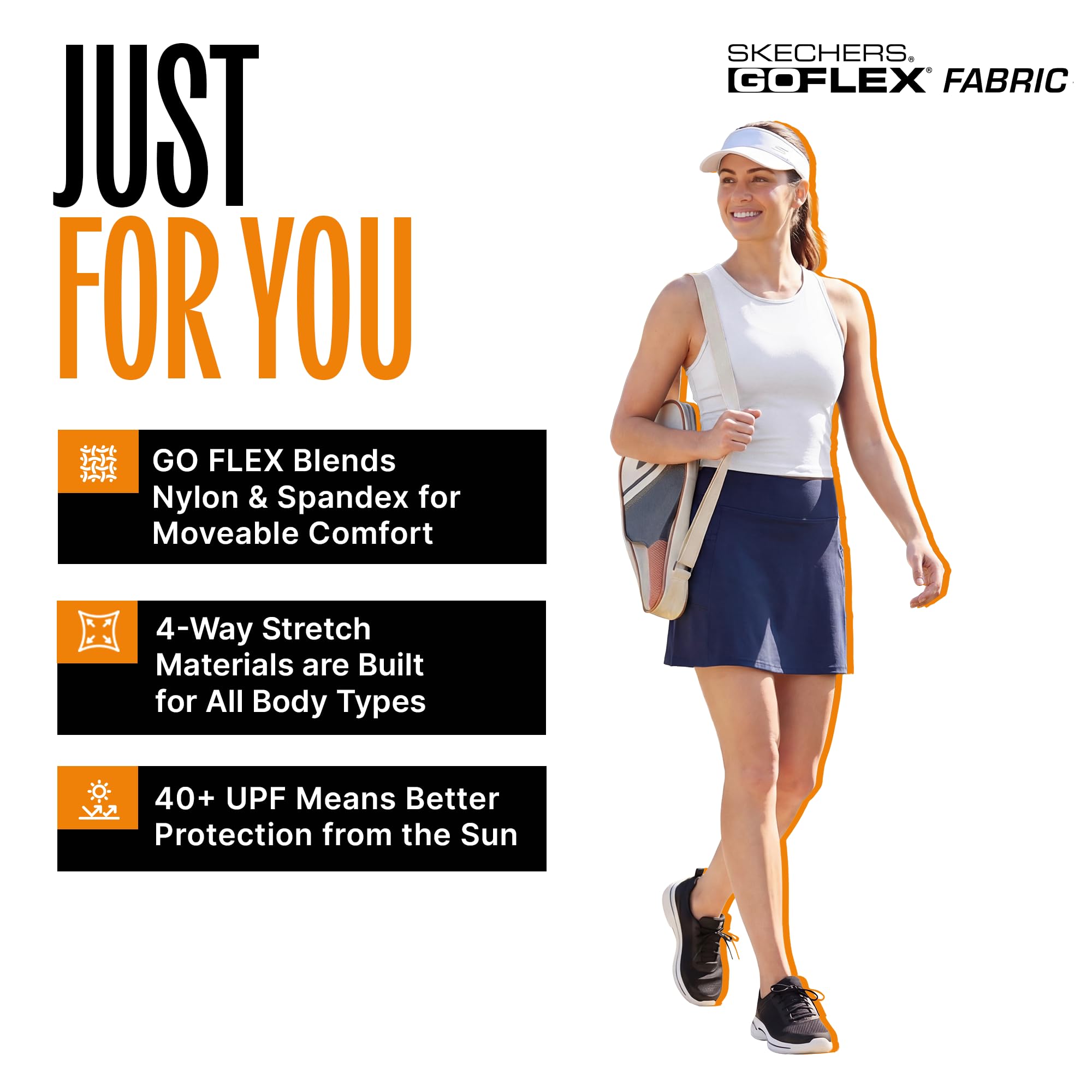 Skechers Spódnica Kobiety Go Walk High Waisted Pickleball Skort