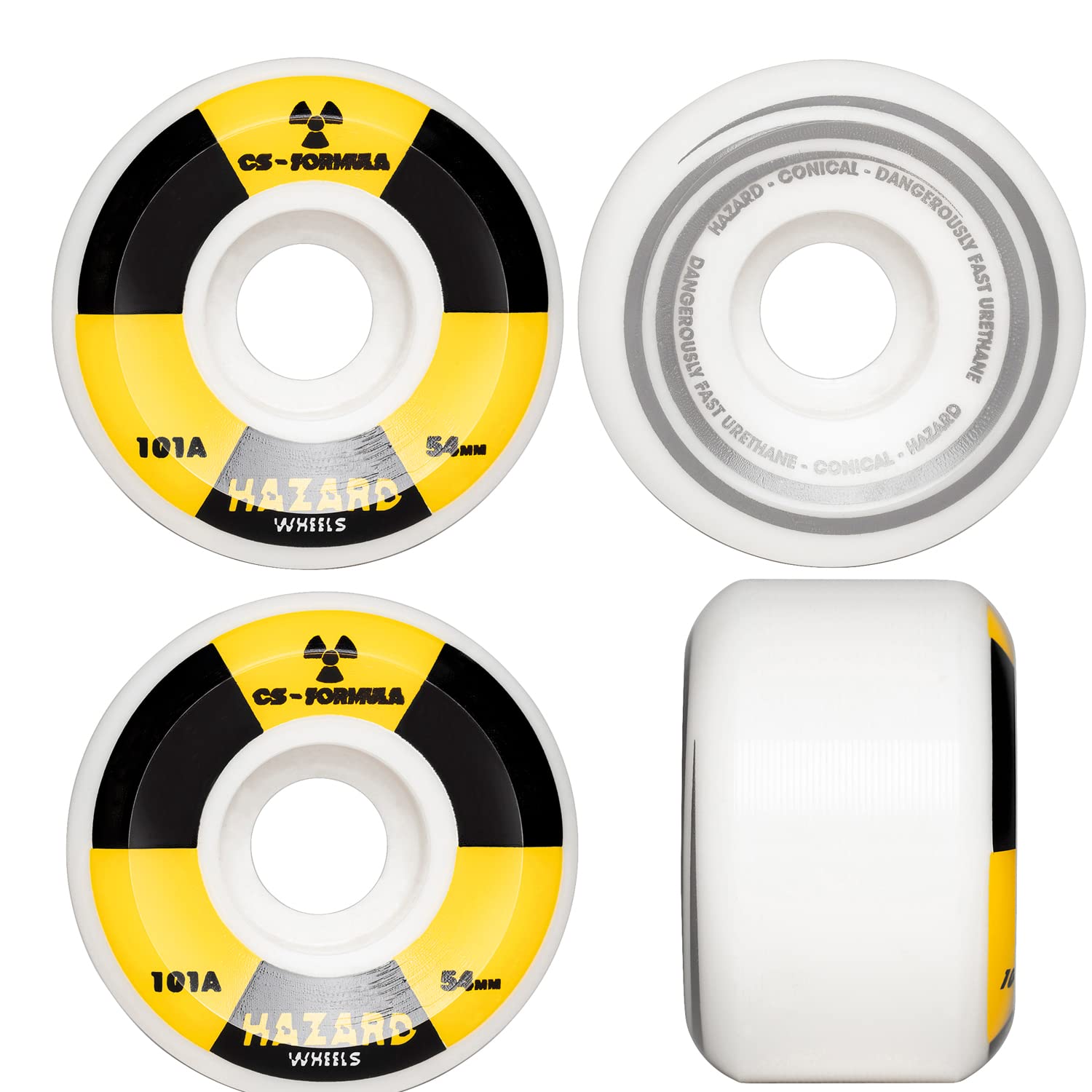 Rueda de monopatín 52mm Radio Active CS Conical Blanco