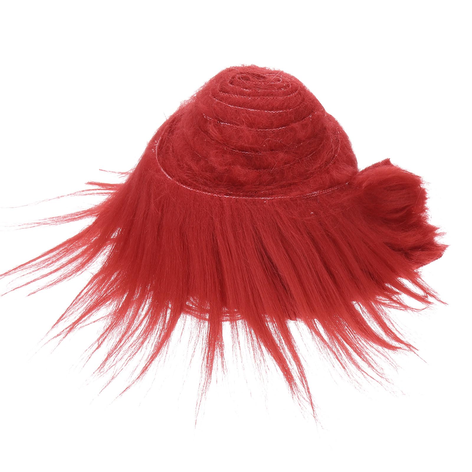 DMiotech 2"x60" Red Faux Fur Fabric for Crafts Fluffy Faux Fur for DIY Projects Gnomes, Animal Costumes, Cushions