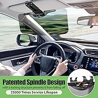 Vista 2 de Visera solar para automóvil, (juego de 2 piezas) UV400Anti- Polarizada/Antideslumbrante, Extensor de visera de coche fácil de instalar, negro/2