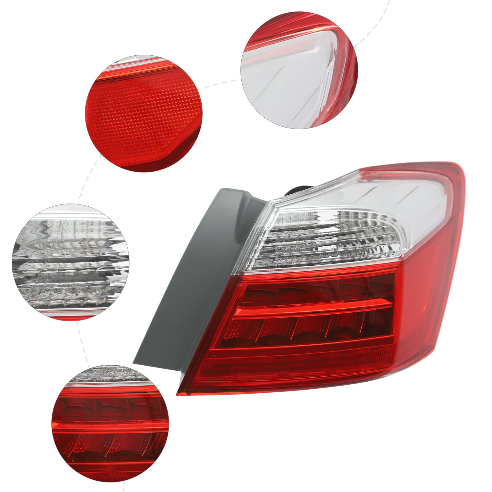 2013-2015 Honda Accord EX-L Touring LED Tail Light Passenger Side 33500T2AA12 image 6