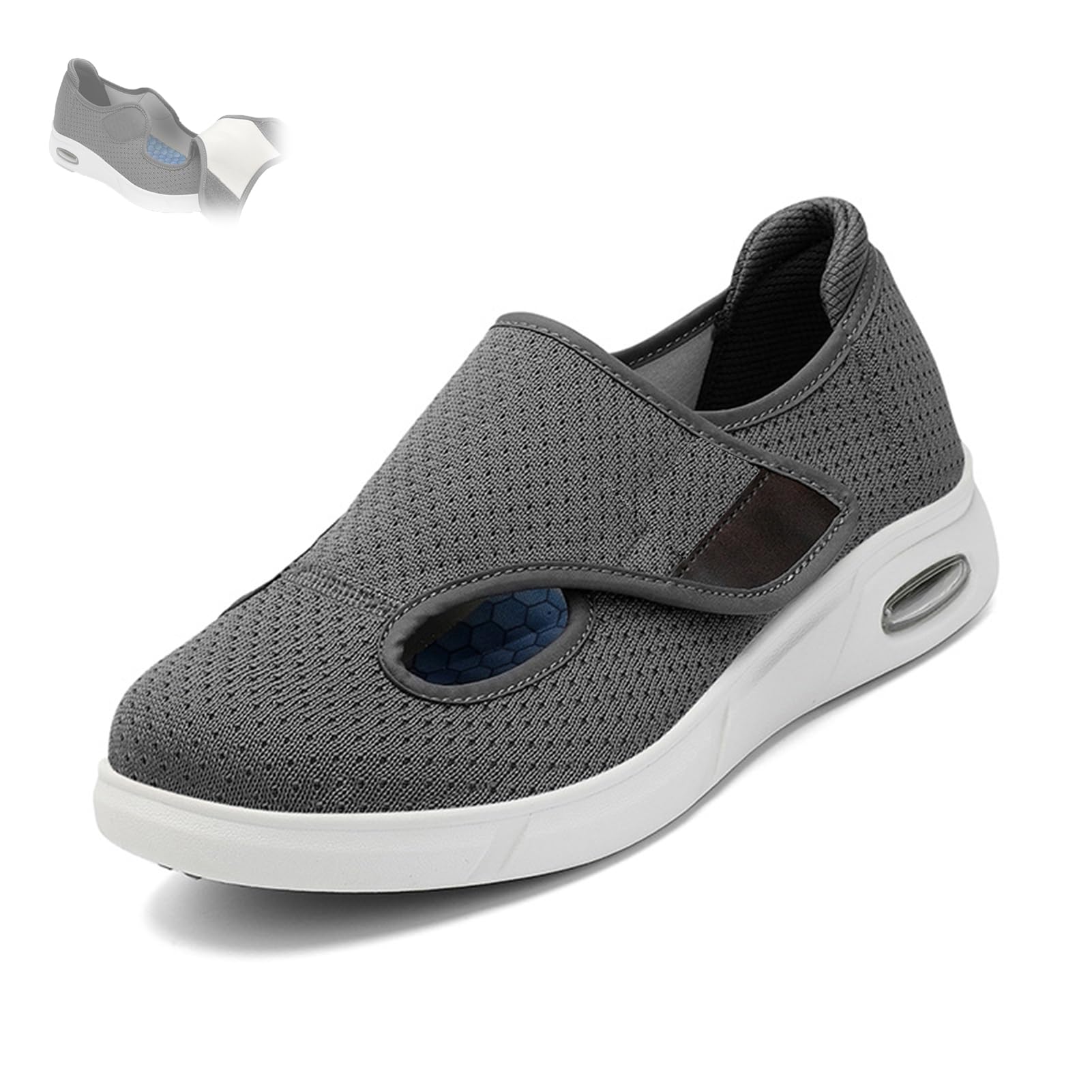 Calzado Diabéticos Extra Ancho Hombres Mujeres Calzado Ortopédico Saludable, Zapatos Hallux Valgus, Calzad Médico Zapatos Casuales Verano Cómodos Personas Mayores Pies Hinchados