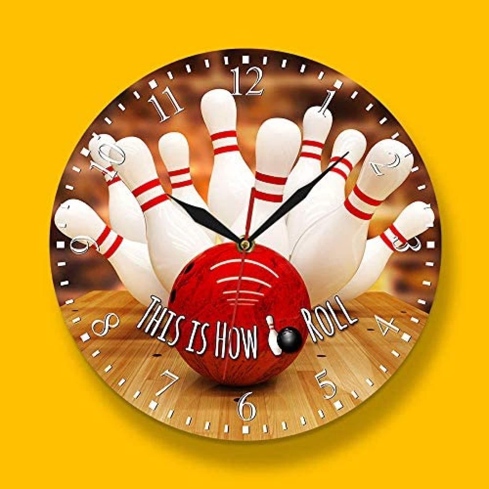 Amazon.co.jp: ボウリングスポーツヴィンテージ壁時計モダンなデザイン