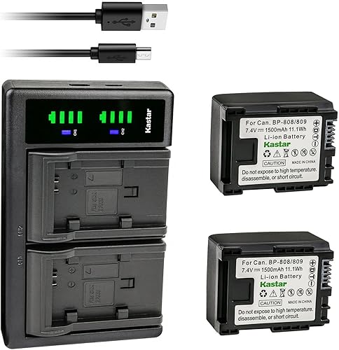 Miniatura 7 de Kastar 1 paquete de batería y cargador USB LTD2 para Canon VIXIA HG30, VIXIA HF G30 HFG30, VIXIA HF M30 HFM30, VIXIA HF M31 HFM31, VIXIA HF M32