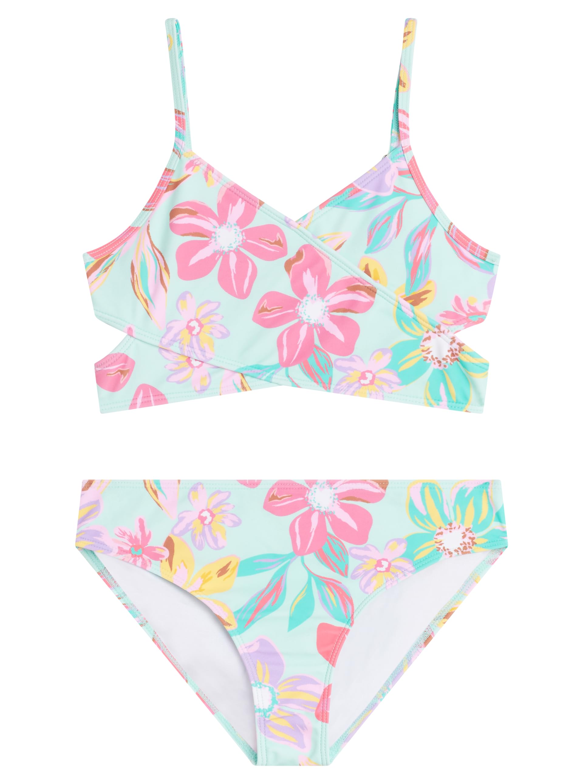 Kanu Surf Girls' Coral Reef Beach Sport Wrap Around Bikini 2-piece Swimsuit
