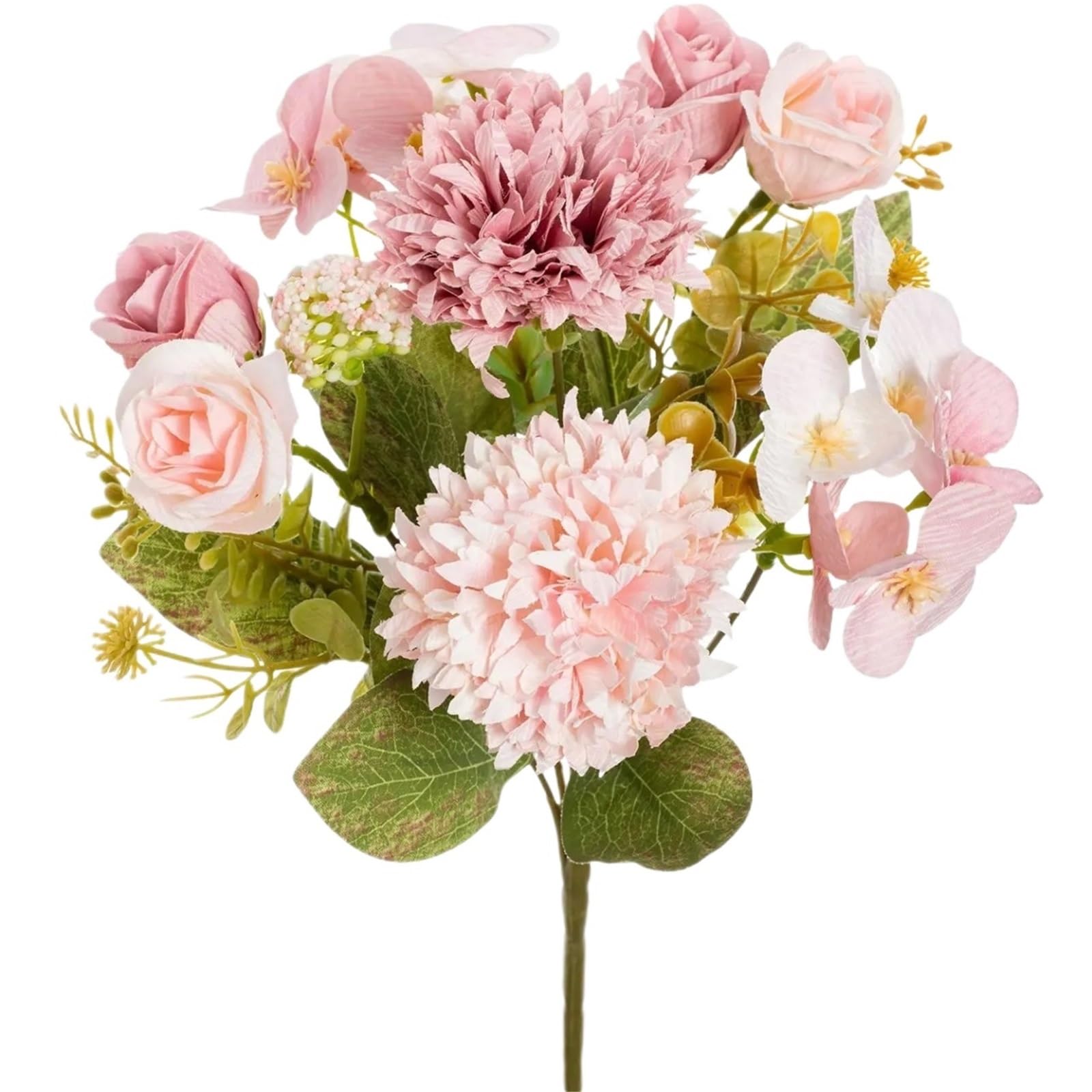 XIANGMLING Artificial Flower Ball Chrysanthemum Rose, Wedding Home Room Table Festival Wreath Bridal Bouquet Garden Decor(Color3,1PC)