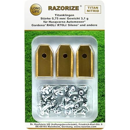 RASENFREUND Titan Messer Für WORX Landroid - 30 Scharfe Klingen + Schrauben Für Mähroboter