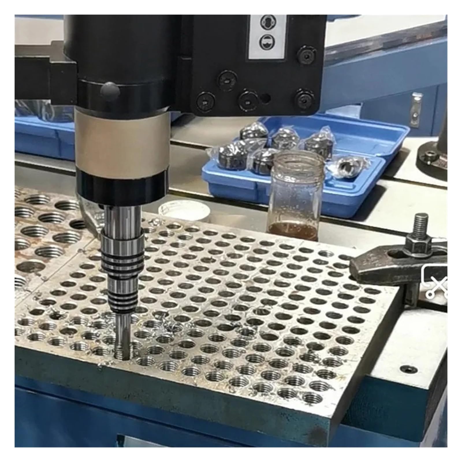 Máquina De Roscar Eléctrica Universal CNC Herramienta Taladrar AlineacióN Precisa De Los Agujeros(Universal M3-M12)