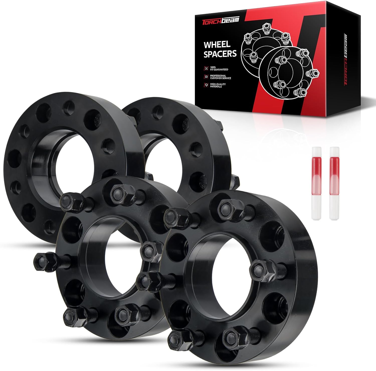 Torchbeam 4Pcs 6x135mm Hub Centric Wheel Spacer 1.5 inch for 2019-2025 F-150, 2015-2017 2019-2020 2022-2024 Expedition, 2015-2017 F-150, 87mm Hub Bore & M14x1.5 Stud, 6 Lug Wheel Spacer