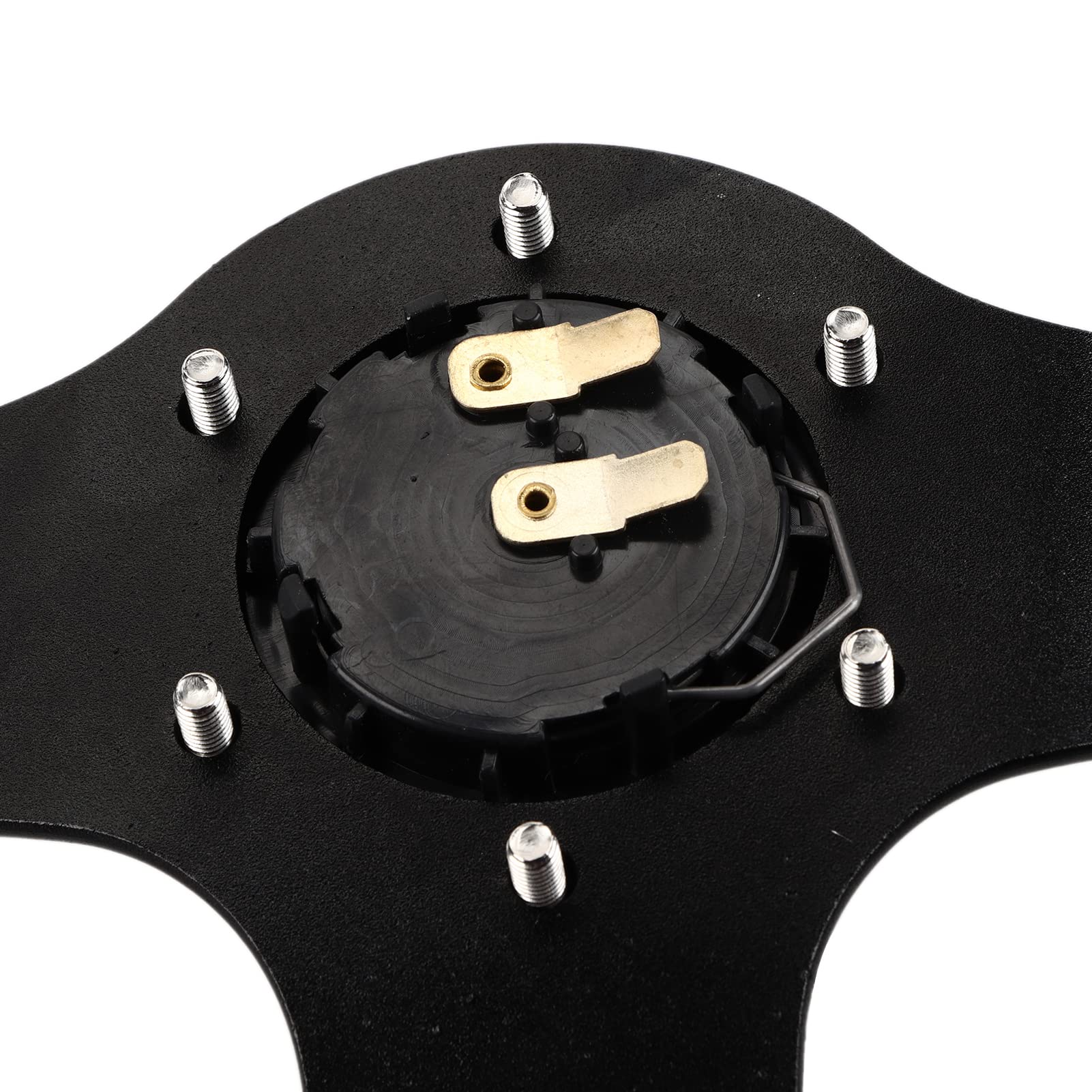 Volante universale da 35 cm 14 pollici a 6 bulloni Volante da corsa per auto con clacson Modifica auto Pelle scamosciata Telaio nero Volante sportivo alla deriva (Blue)