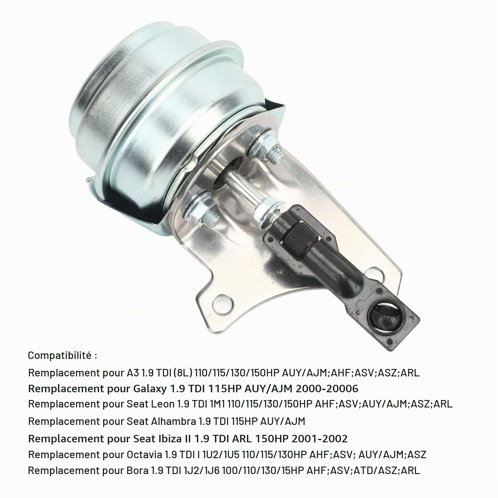 Actionneur Turbo Wastegate Haute Sensibilité Robuste Performances Stables pour 1.9 TDI Kit Complet de Turbocompresseur Turbo, avec Actionneur Wastegate