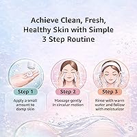 Vista 5 de promesse Limpiador facial para control del acné con ácido glicólico y salicílico, lavado facial exfoliante suave antienvejecimiento, limpiador