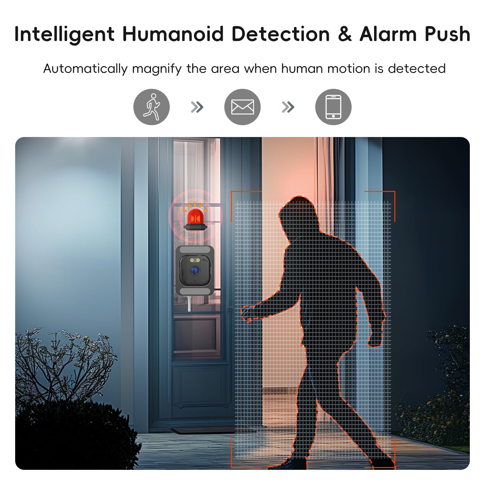 ANYQOO Sicherheitskamera, 3MP 2K Innenkamera, 2,4 GHz & 5 GHz WiFi-Fensterkamera für Zuhause, Farbnachtsicht, Bewegungserkennung, 24/7-Aufnahme, einfache Installation (1 Pack)