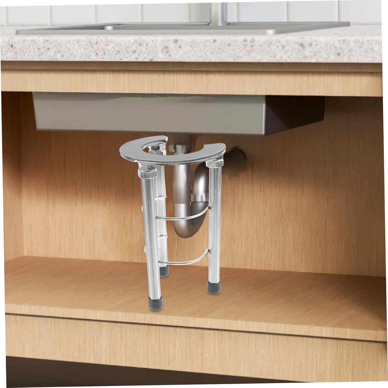 Mobestech 2pcs Stainless Steel Undermount Sink Bracket Support Heavy-Duty Kitchen Sink Holder Easy Installation No Drilling Required Suitable