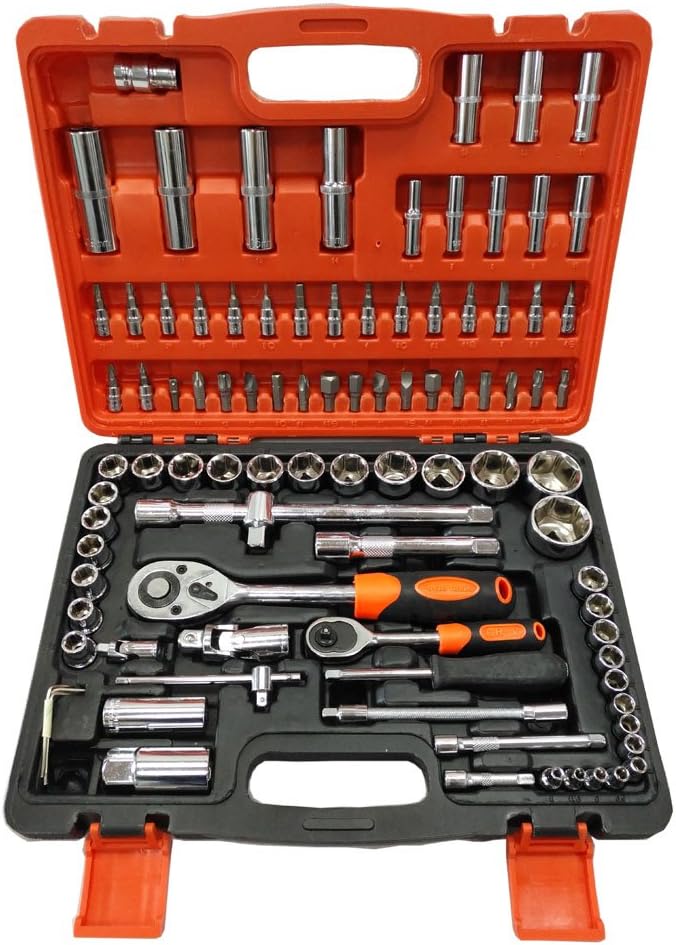 XWT 94PCS 1/4&1/2DR Socket Tool Set Professional Tool Kit