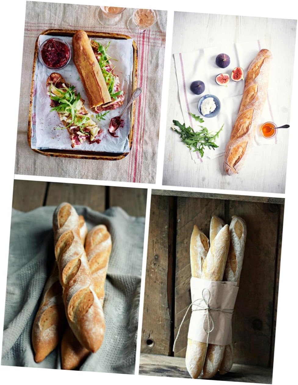 Small Gold Carbon Steel French Bread Baking Rack, Nonstick 3-slot Baguette Loaf Mold Pan for Oven Baking and Homemade Bread