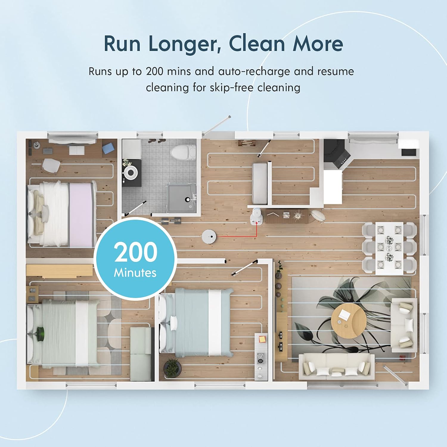 yeedi Vac Station Robot Vacuum and Mop, Self-Emptying 3 in 1, 30 Days Auto Empty, 3000Pa Suction, Carpet Detect, Smart Mapping, Editable Map, Clean Schedule, Virtual Boundary, 200mins Runtime -