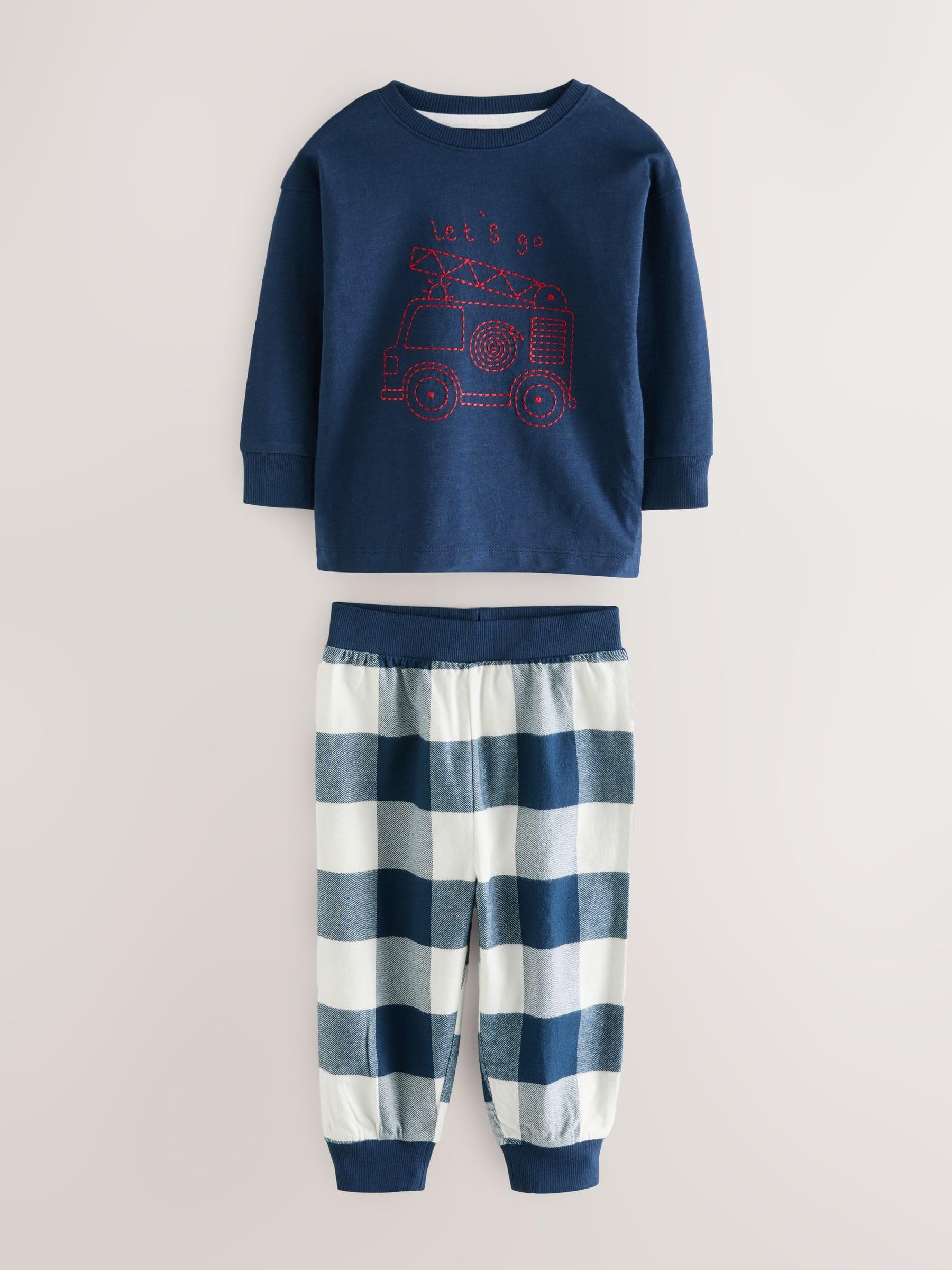 NEXT Jungen Schlafanzughose mit Karomuster im 3er-Pack 74-152