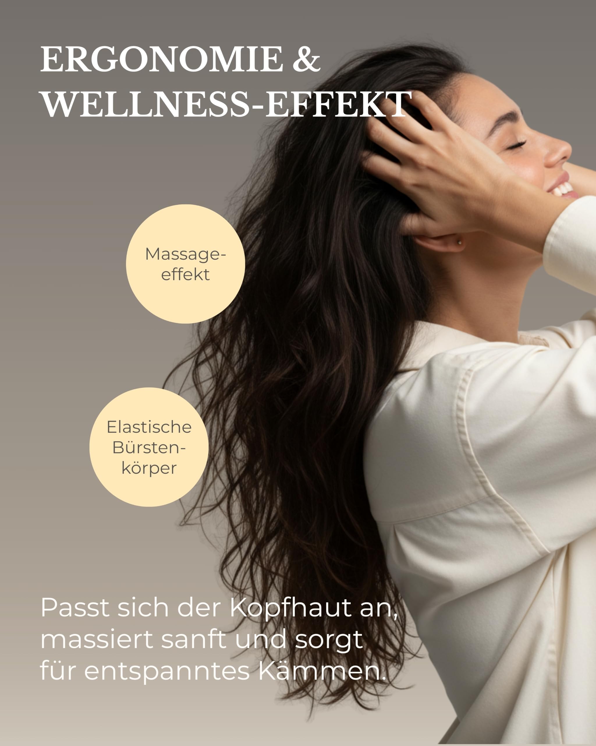 Kansai BOUNCY Brush mit flexiblen Noppenborsten I Aufsteller mit 8 Bürsten I Hochwertige Haarbürste ohne Ziepen I Perfekt für Friseursalons I Entwirrungsbürste ideal für glattes & lockiges Haar