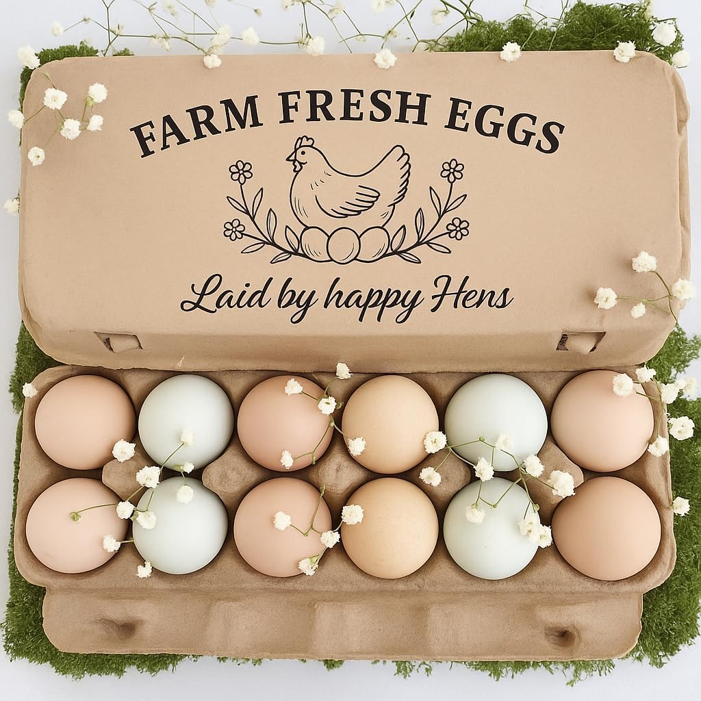 Eggs Cartons Bulk 50 Pack - Easter Egg Storage, Egg Decorating Trays, Recycled Pulp