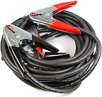 Forney 52865 Heavy Duty #4 Gauge 12ft Battery Jumper Cables with 500 Amp Clamps - Black/Red