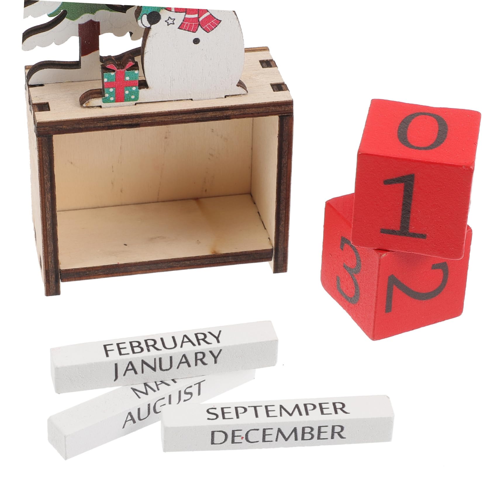 ABOOFAN 5stücke Weihnachtskalender Aus Holz Kreativer Schneemann Adventskalender Für Weihnachten Wiederverwendbar Dekorativ Für Familie Für Festliche Feiern Und Dekorationen