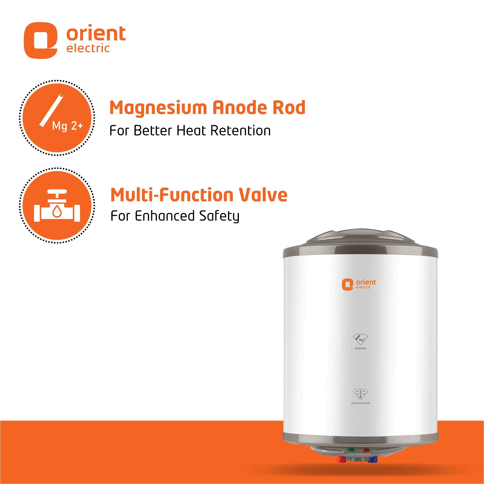 Buy Orient Electric Zesto Storage 25L Vertical Water Heater-BEE 5 Star  Online at Low Prices in India - Amazon.in