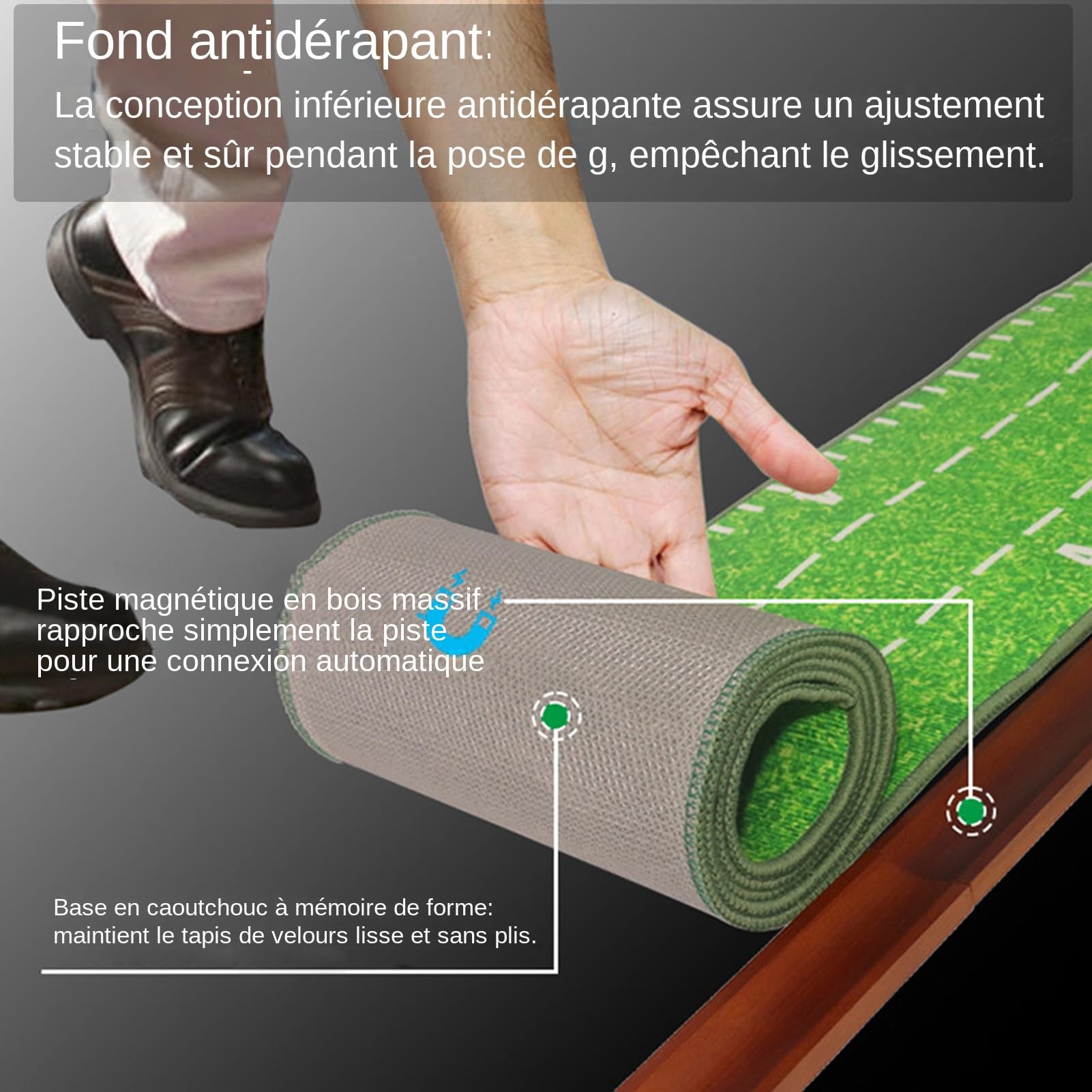 Green De Putt Interior Ayuda De Entrenamiento De Golf Antideslizante con | Alfombra De Putt Portátil Interior Para Hombres Mujeres Principiantes Exterior Patio Casa