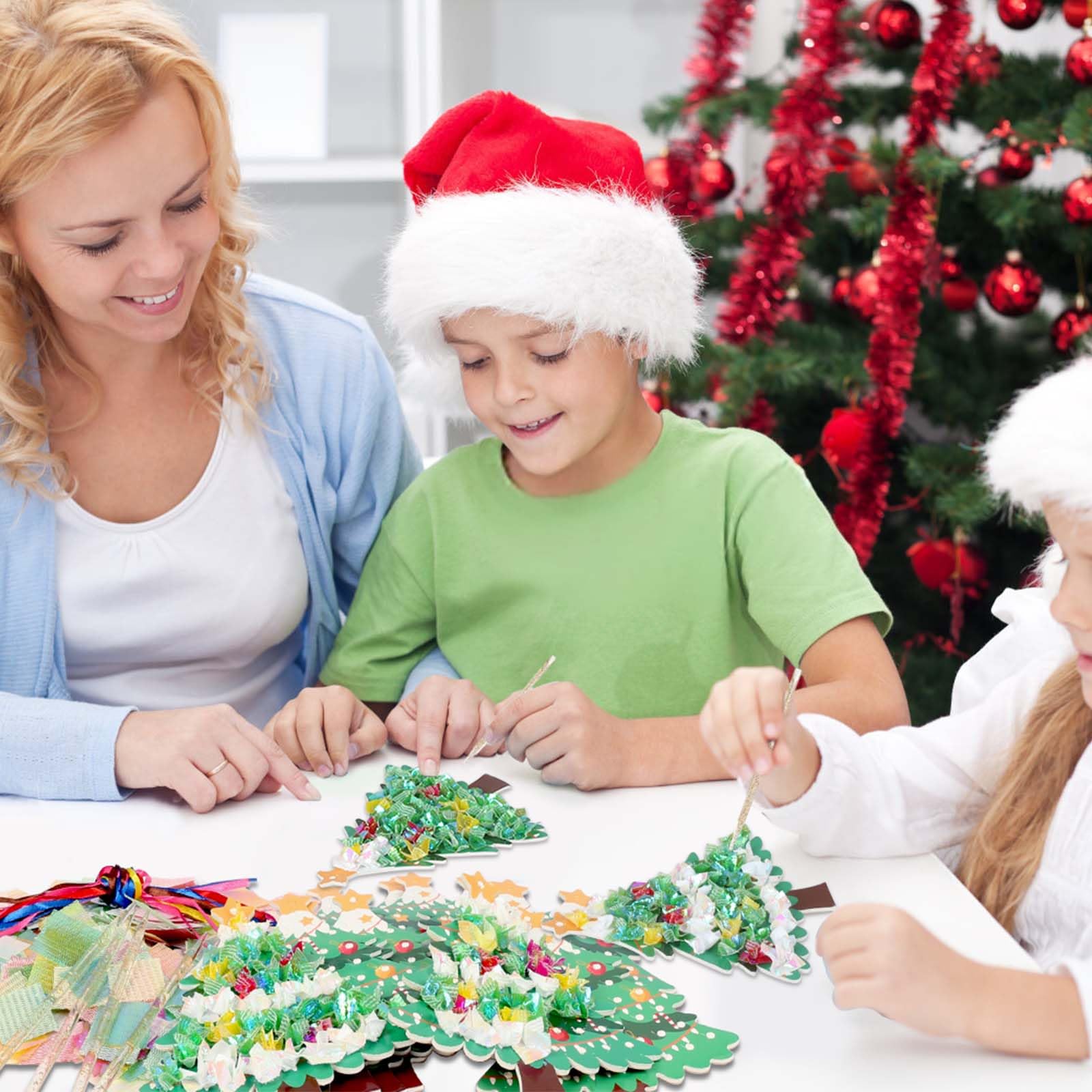 DATIFF Weihnachten Bastelset 12-teilig - DIY Poke Art Für Kinder