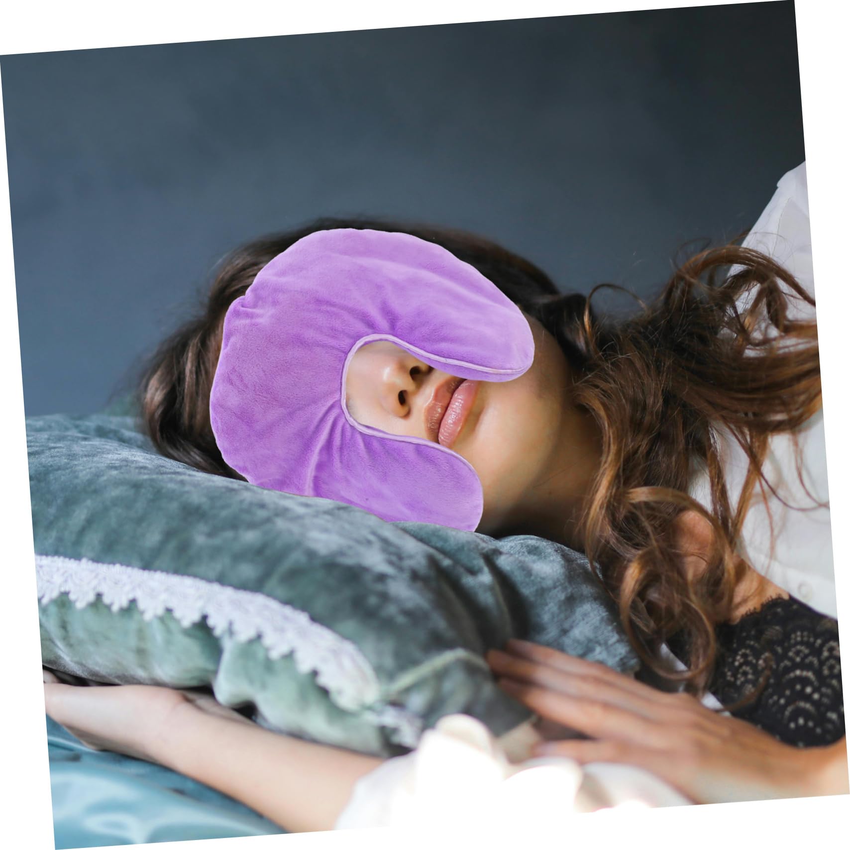 Yardenfun Masque pour Yeux Lavande Pondéré Masque de Thérapie Froid pour Dormir Soulagement des Yeux Secs Céphalées et pour Détente Voyage