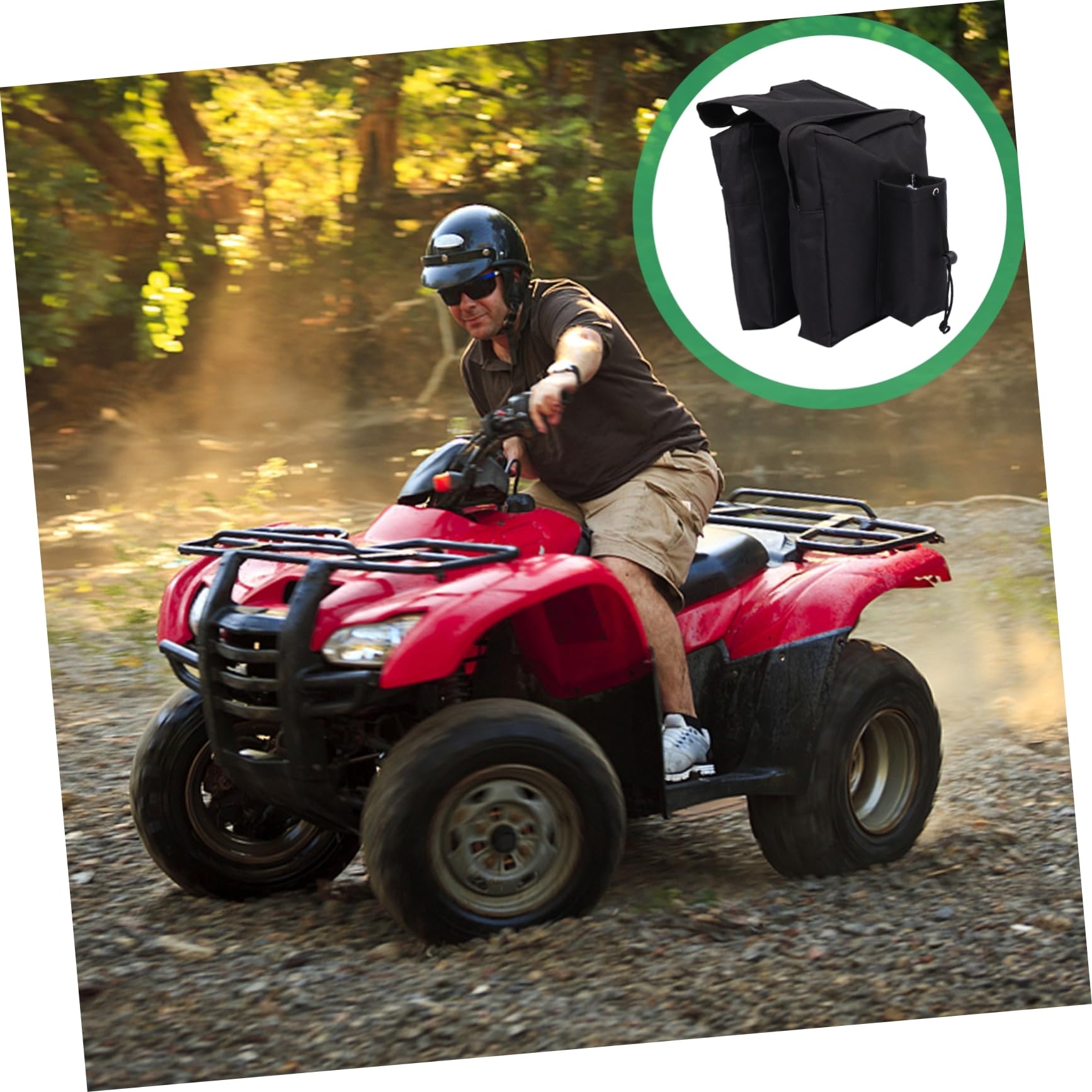 Borsa per Telaio Bici Nera Oxford 2 Tasche Capienti | Installazione e Rimozione Rapide, Resistente Agli Strappi, per Bike Camping e Uso Outdoor