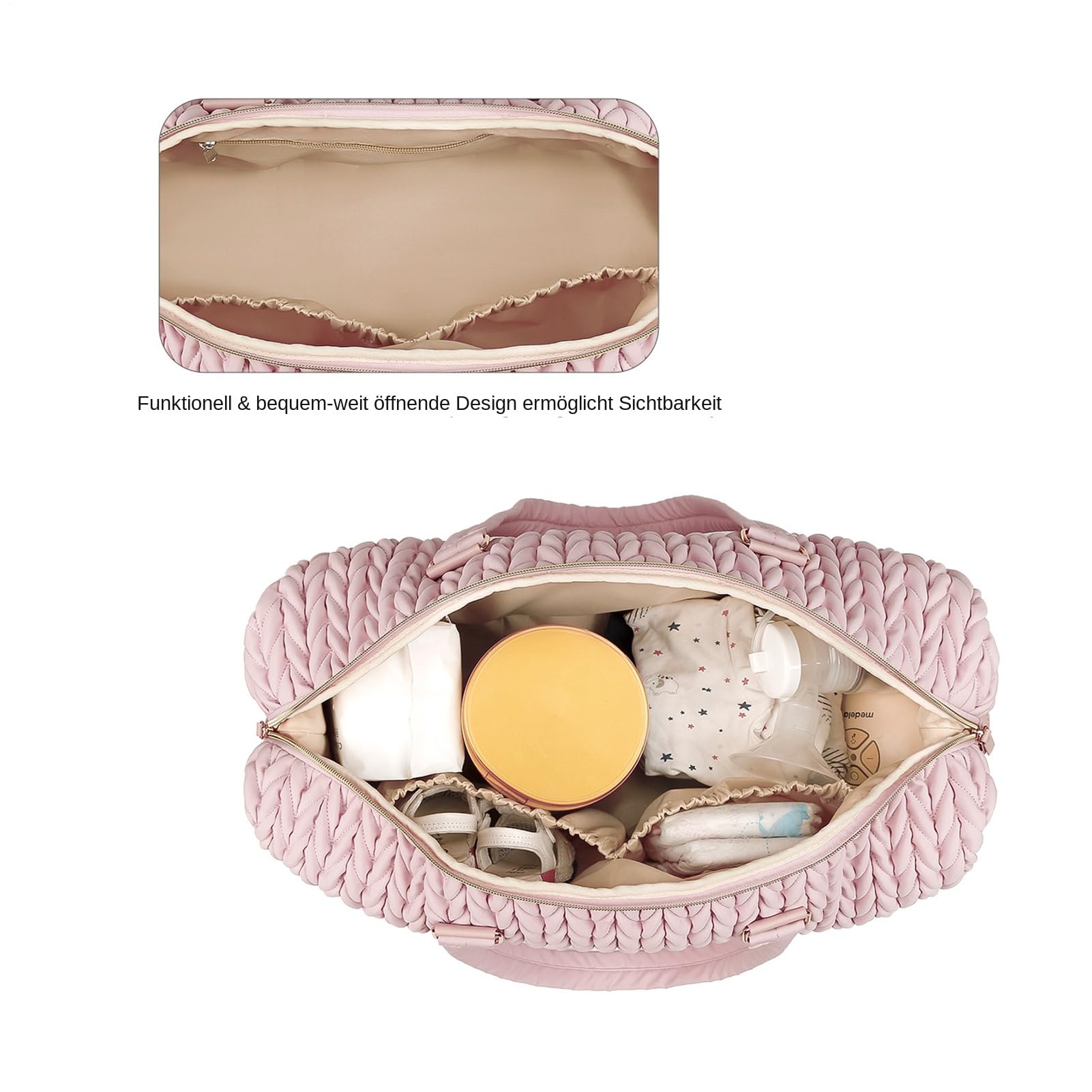 Borsa per pannolini, borsa per maternità, organizer per pannolini, borsa isolata, borsa impermeabile per fasciatoio, borsa per fasciatoio impermeabile, grande borsa termica per il riso
