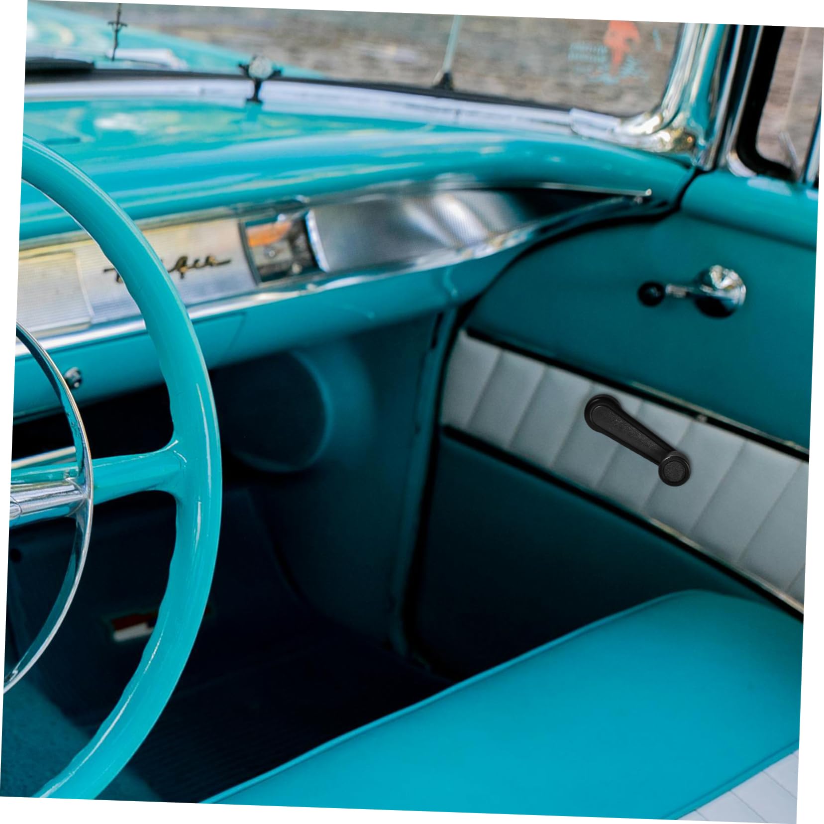 SOLUSTRE Upgrade Car Window Handles Replacement Window Crank Kit Sleek Metal Plastic