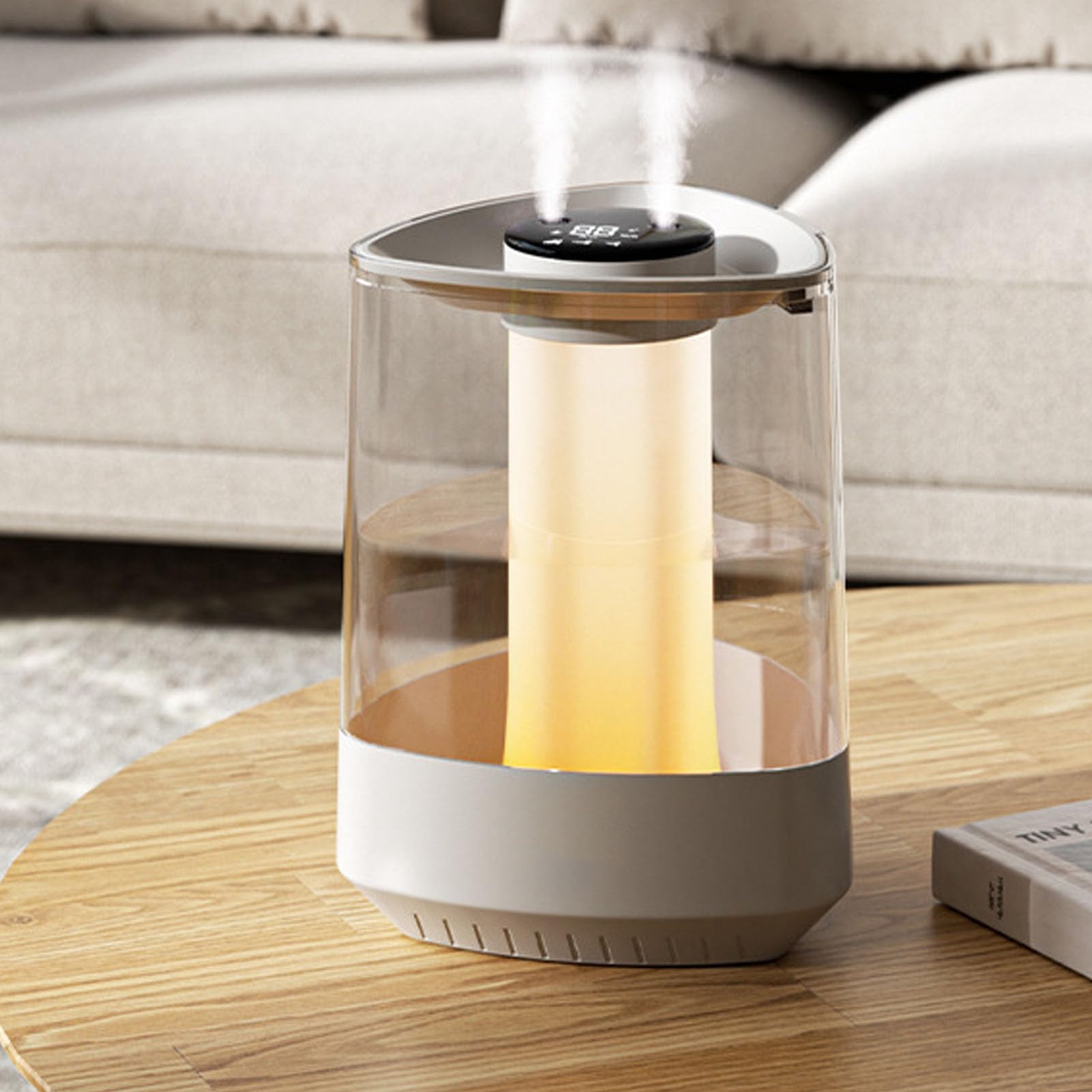 Matybobe Umidificatore USB 5L Ultra Silenzioso, Doppio Ugello Portatile per