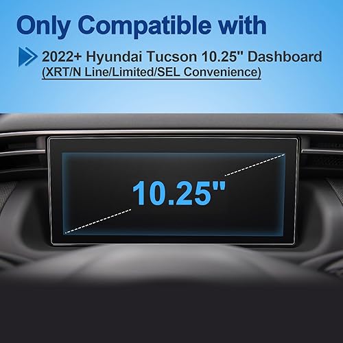 Miniatura 49 de Protector de pantalla Tucson 2022 2023 2024 para Hyundai Tucson (XRT/N Line/Limited/SEL Convenience/SEL) Pantalla táctil de 10.25 pulgadas, vidrio