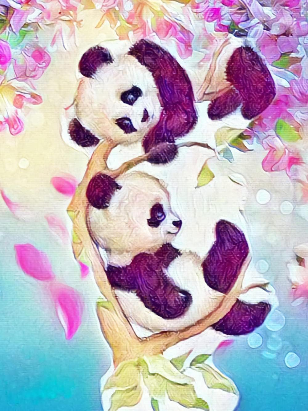 YKBing Panda Animal Crystal Craft Kits 5D Diy Diamond Painting Kits For Birthdays And Holidays For Kids And Adults 30 X 40 Cm