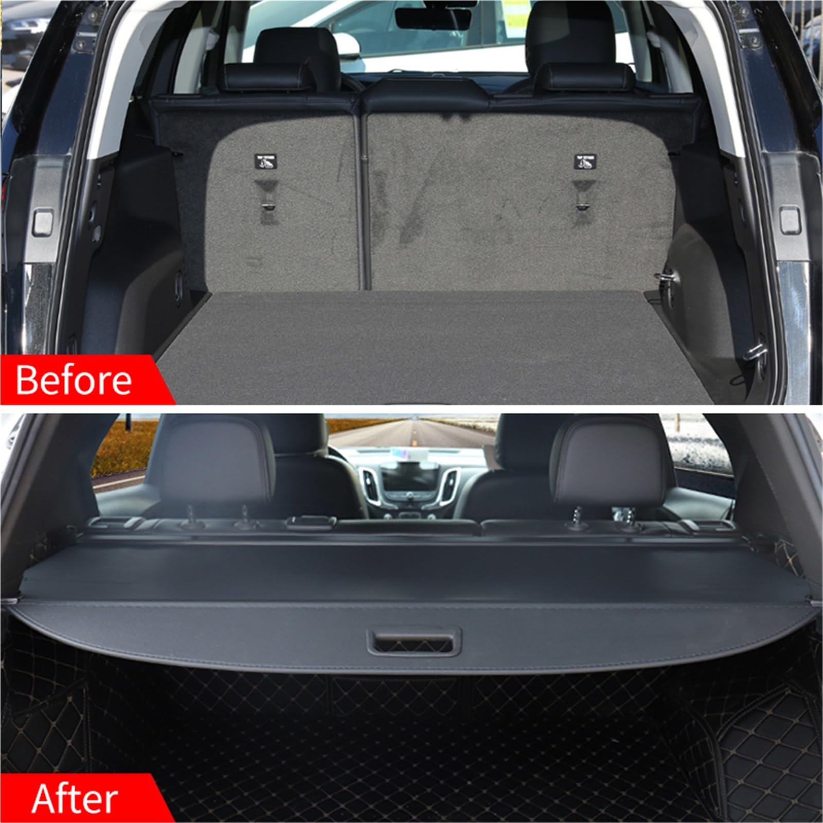 Versenkbare Trunk Cargo Abdeckung Für Buick Für Envision Plus 2021 Schwarz Wasserdicht Schild Privatsphäre Auto Zubehör Gepäckraumabdeckung