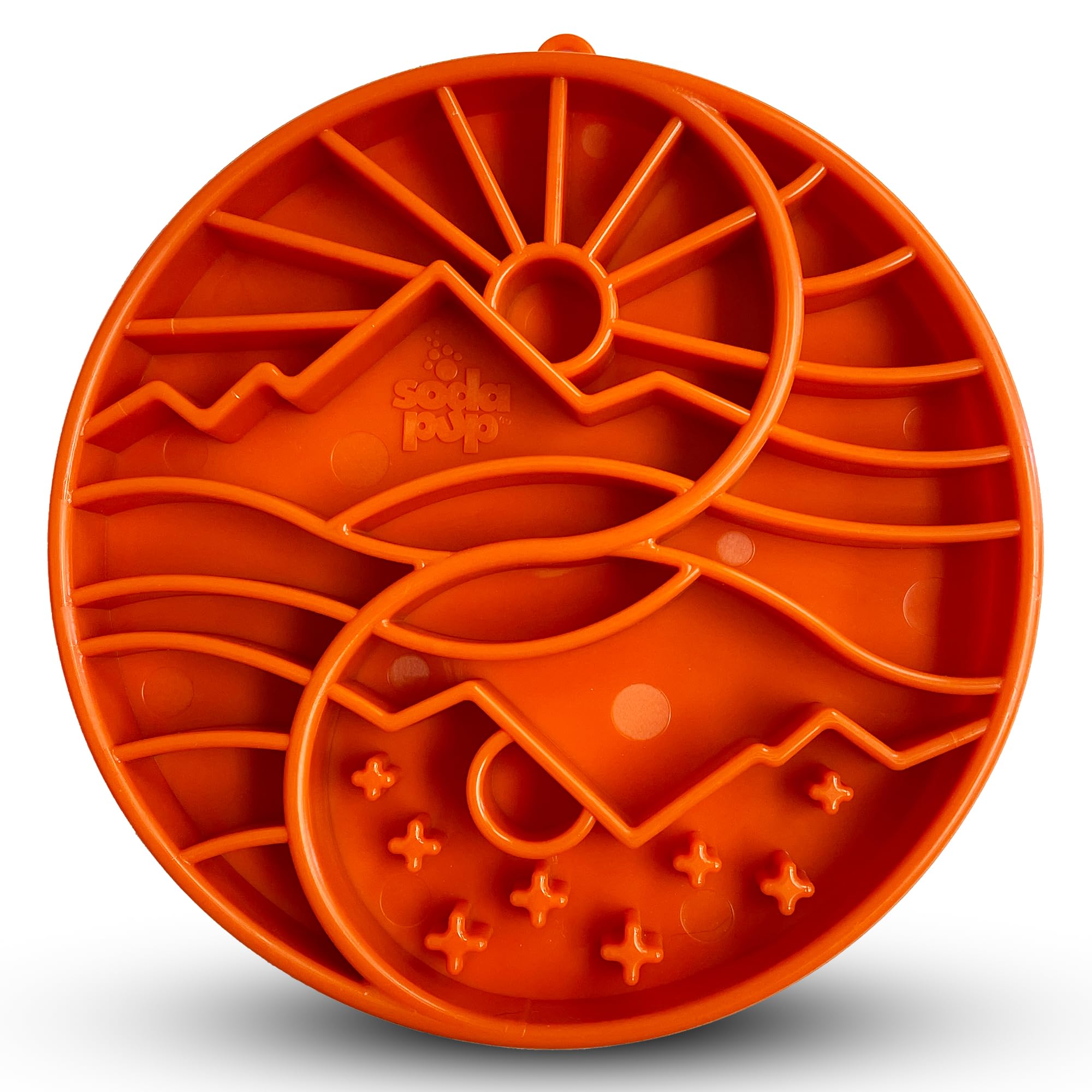 SodaPup Yin Yang eTray – Durable Enrichment Feeder Made in USA from Non-Toxic, Pet-Safe, Food Safe Material for Mental Stimulation, Calming, Slowing