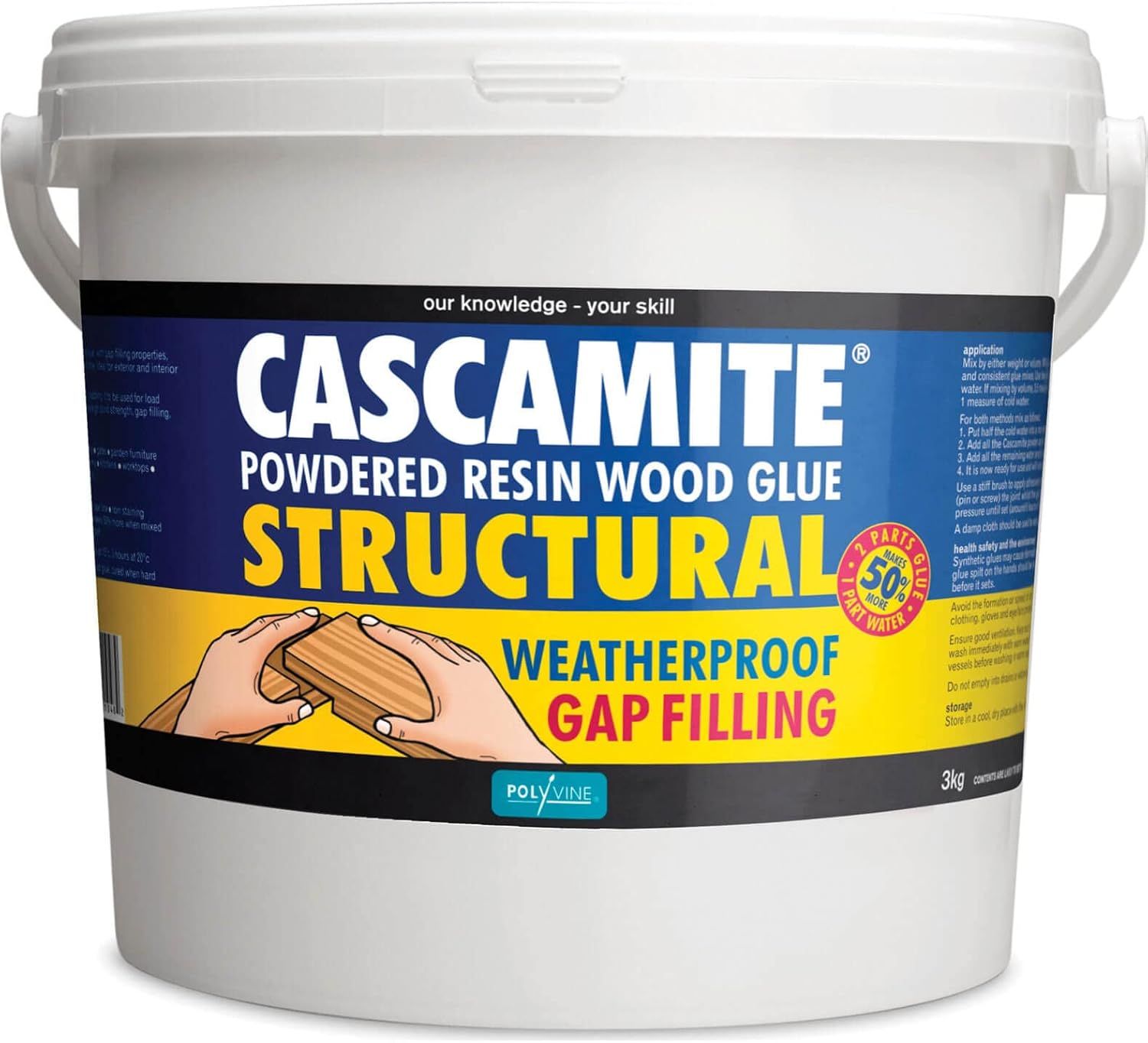Polyvine CAS3KG Cascamite Powdered Resin Structural Wood Adhesive Tub