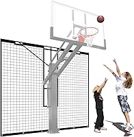 MegaNets Heavy Duty 12x10FT Basketball Return Net - UV-Resistant Yard Guard Backstop for Square Pole Hoops