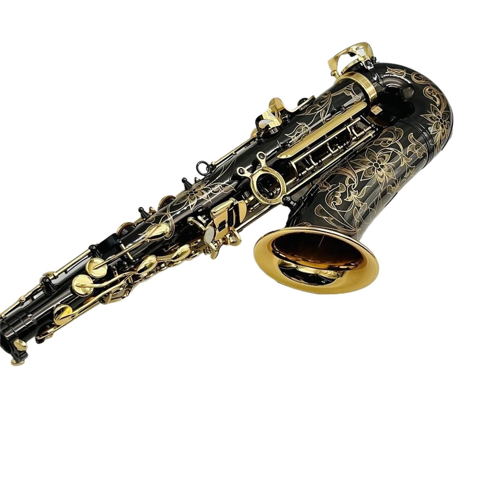 Saxofón Afinador De Saxofón Alto Eb Viento De Madera Profesional, Chapado En Níquel Negro, Dorado, Con Funda De Cuero, Accesorios
