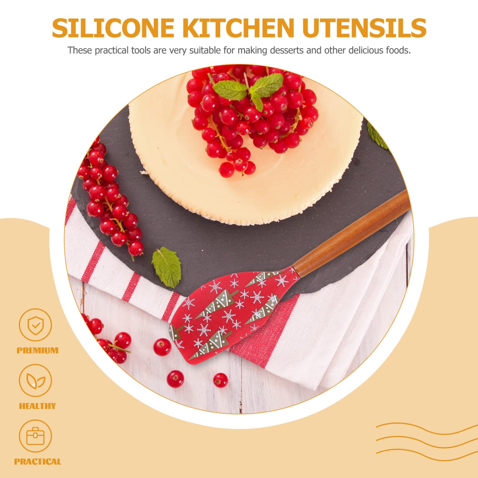Alipis 8stücke Teiliges Backutensil Professioneller Teigschaber Und Spatel Für Backen Zuhause Für Weihnachtsgebäck Und Kuchenverzierung Rote Weihnachtsbaum Und Weiße