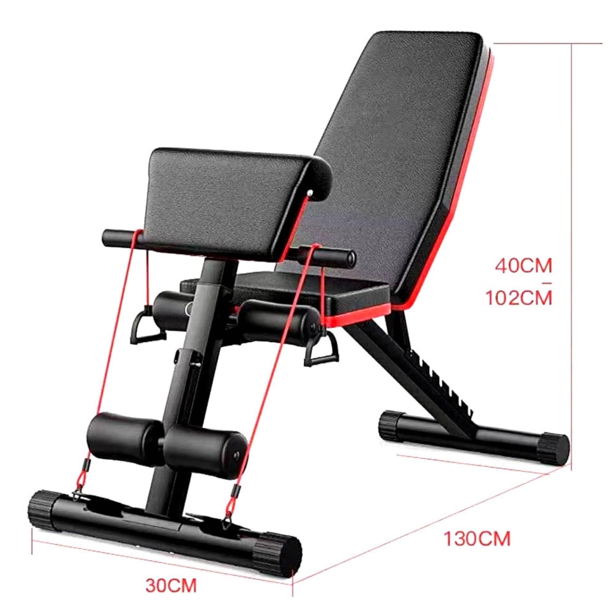 Banco de Mancuerna Plegable Inclinable Banco de Pesas Musculación Multifuncional para Entrenamiento Completo Máquina de Fitness Gimnasio Hogar