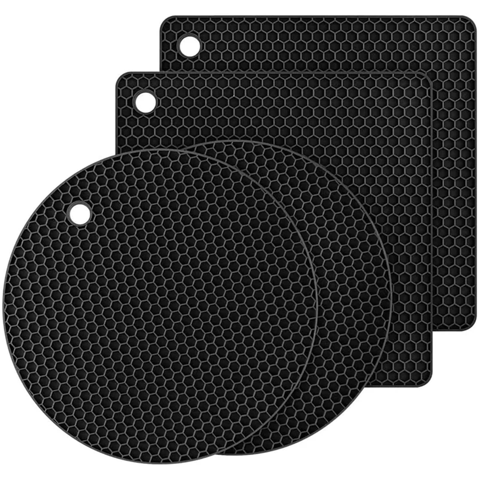 4Pcs Silicone Trivets For Hot Pots And Pans Heat Resistant Trivet Mats Pads Spoon Rest Large Coasters Tableware Insulation Pad For Table