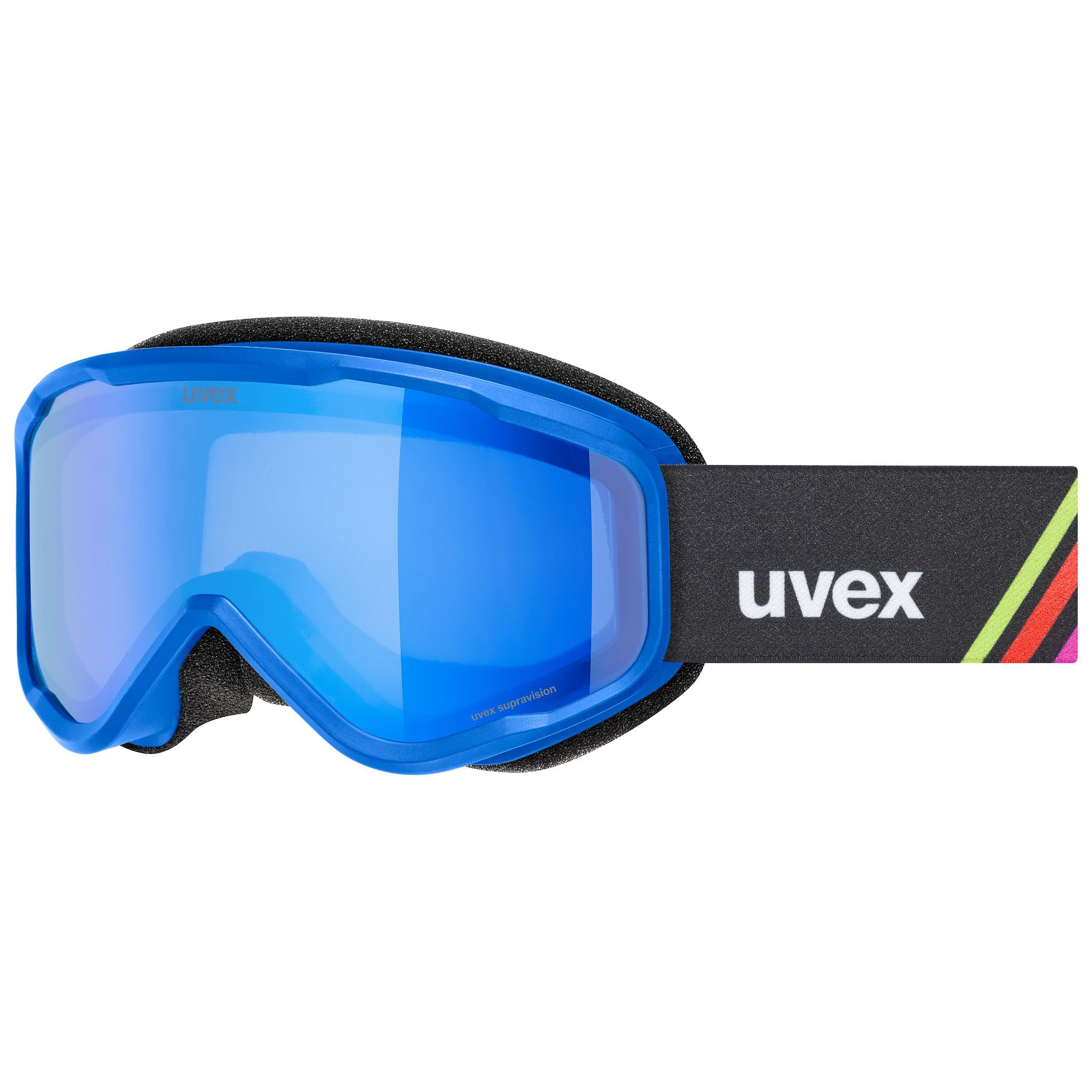 Uvex Unisex-Kids, speedy nova FM ski goggles, blue matt/mirror blue, one size