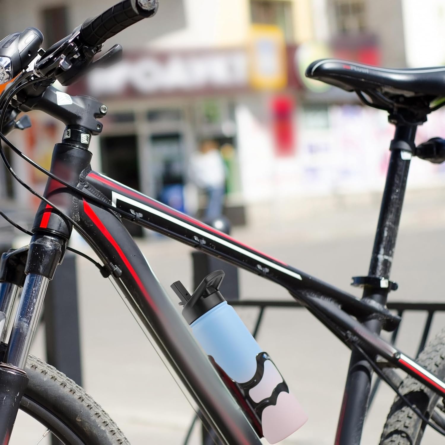 DOMICARE Insulated Water Bottle, 22 oz Vacuum Insulated Stainless Steel Reusable Sports Bottle with Straw Lid & Spout Lid for Travel, Camping, Bike, Leakproof, Blue/Pink, 8 Pack - Image 7