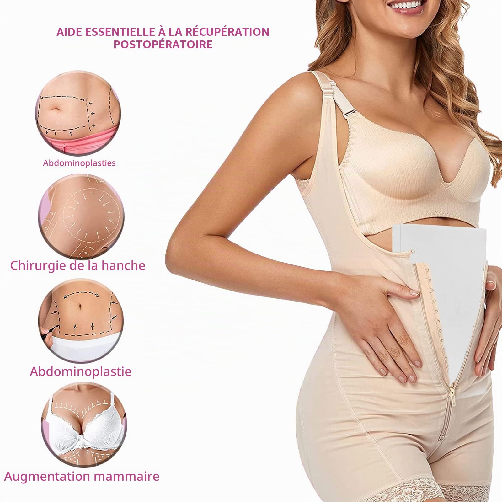 4 Paquet Mousse pour Liposuccion Post-chirurgicale, 28x20x1.3cm Mousse PU à Cellules Fines Super Douce - Aide à la Récupération Abdominale, Bras, Cuisses, Abdominoplastie, Césarienne