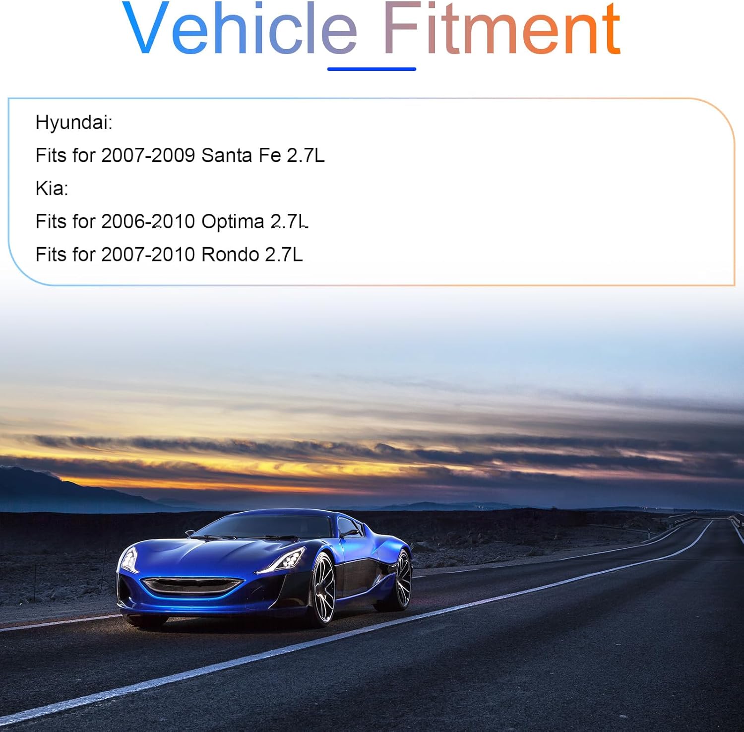 G6EA 2.7L Engine Cylinder Head Gasket Set Fits for Hyundai Santa Fe 07-09, Kia Magentis 06-10/ Optima 06-10/ Rondo 07-10 2.7L 6Cyl DOHC OE G6EA 20910-3EA00