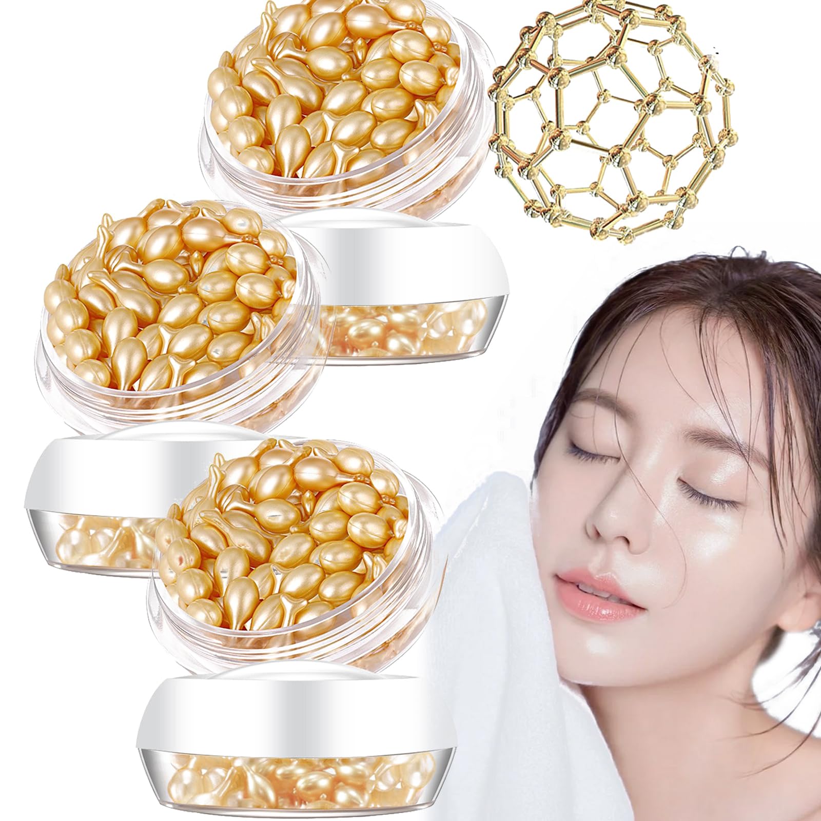 BONDIJ Fullerene Placenta Essence,Sheep Placenta Essence Serum,Generation Fullerene Placenta Anti-Wrinkle Serum,Fullerene Placenta Oil,Fullerene Placenta Supplement,Sheep Placenta Capsules (3pcs)