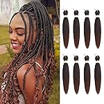 Beyond Beauty Braiding Hair pre stretched, Braids Synthetic Fiber Ombre Yaki Texture, Natural Easy Twist Braids Crochet Hair Hot Water Setting hair extensions
